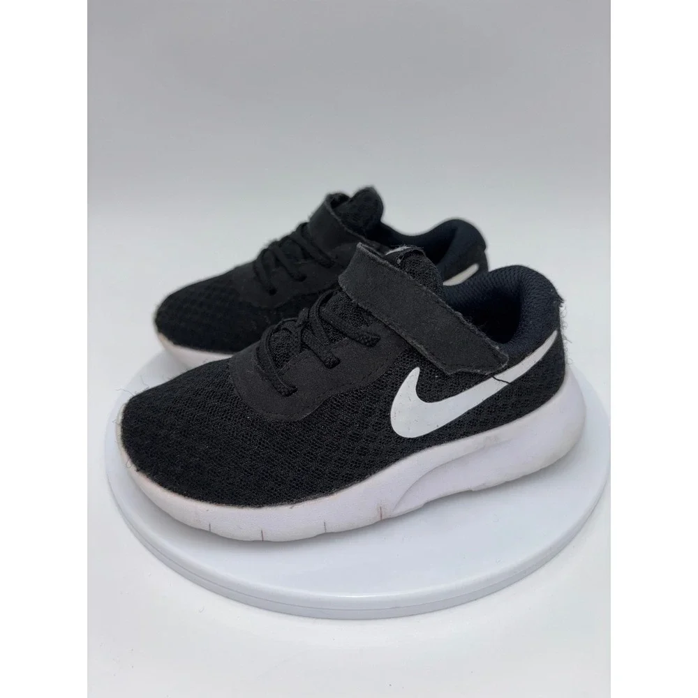 NIKE‎ Baby Toddler Sneaker Shoe Black White Athletic Boy Girl Sporty Little 9